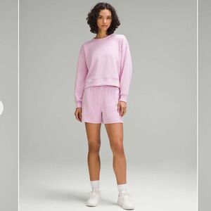 661. Lululemon NWT perfectly oversized crop crew *softstreme Vita PINK size 8